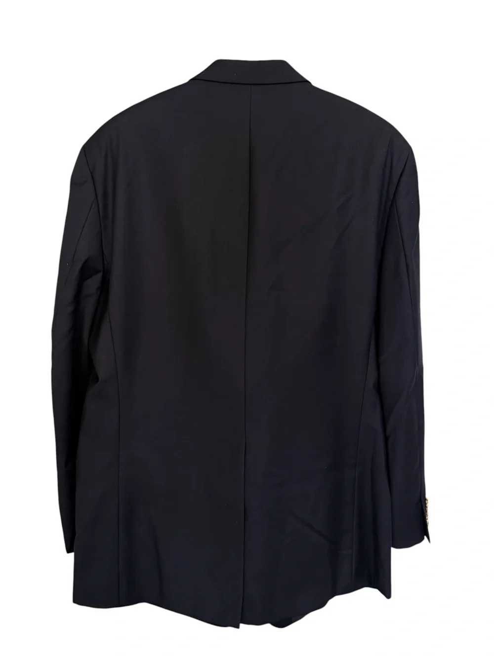 LAUREN Ralph Lauren Navy Blue Wool Gold Button Sport Coat Blazer Jacket Men 44R